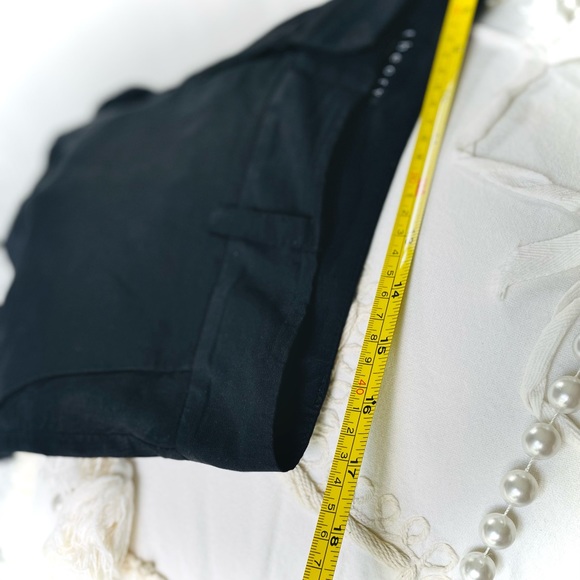 THEORY | 8 | Ruby Black Linen Viscose Lightweight Dress Short Button Cuff Detail - Picture 8 of 15